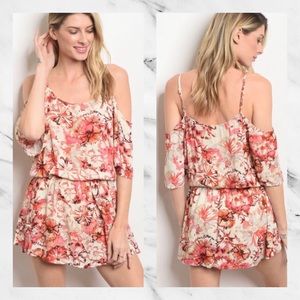 🆕🌸SALE🌸Floral Print Cold Shoulder Romper/Dress